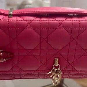 My Dior Pink Lambskin Quilted Handbag